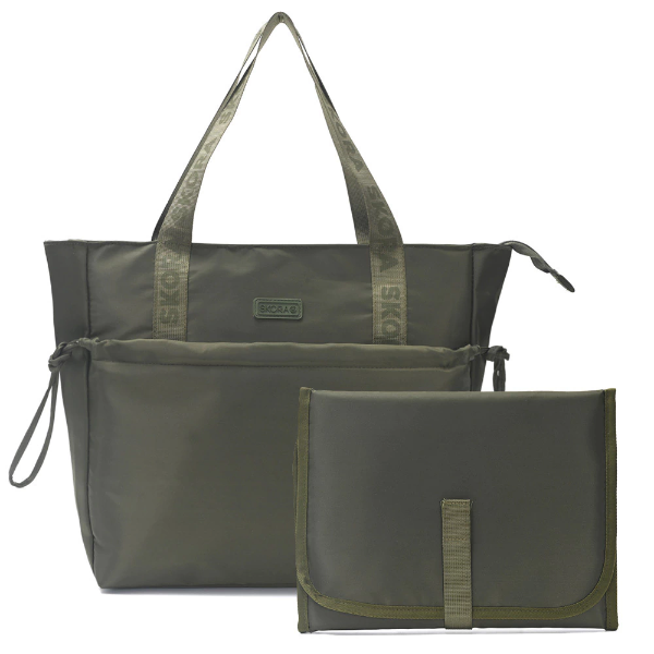Producto - Bolso para bebé Skora con cambiador verde