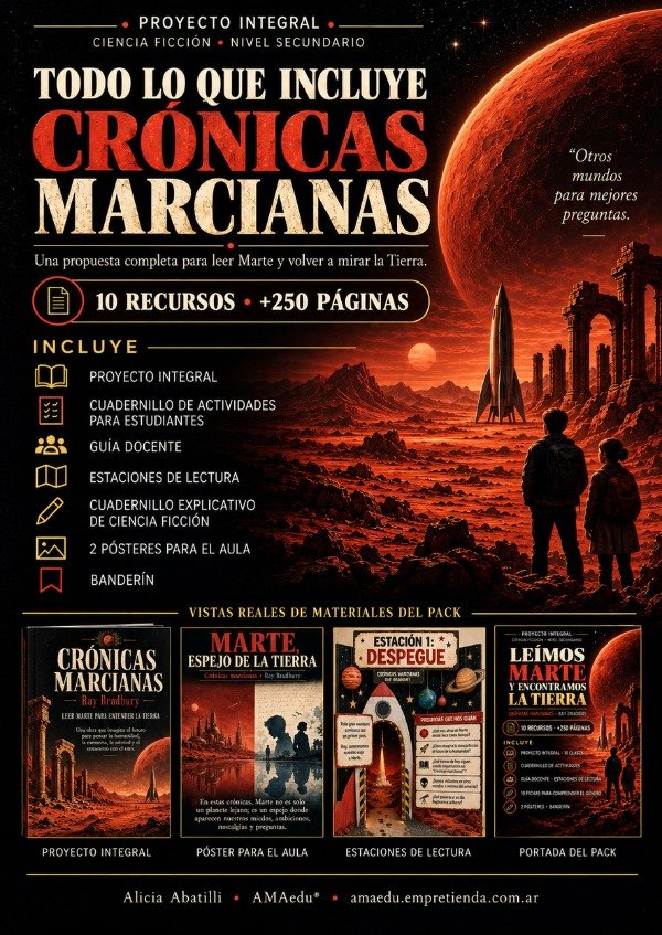 Producto - Lectura CRÓNICAS MARCIANAS - Ciencia Ficción (Secundario) - 2