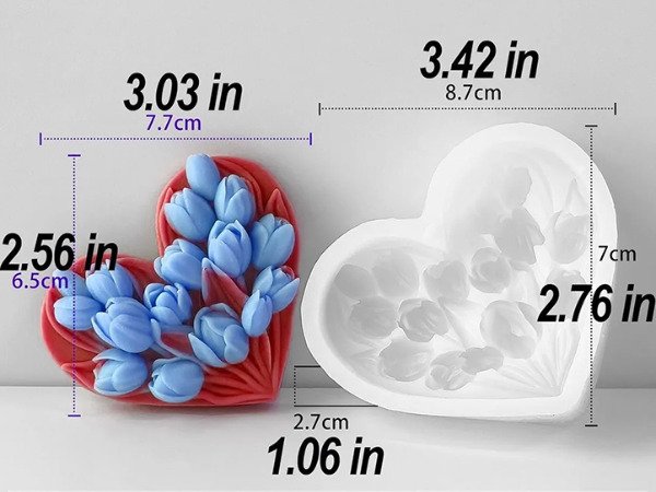 Producto - Aplique Corazón de Tulipanes E027
