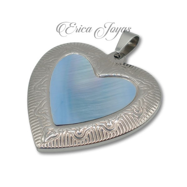 Producto - Dije macizo Corazón nacarado (LJDM0020)