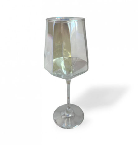 Producto - Set x6 copas octogonales 435ml  perladas de vidrio