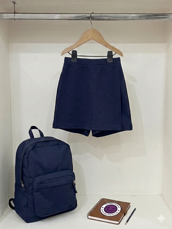 Producto - Short Pollera Azul Marino colegial