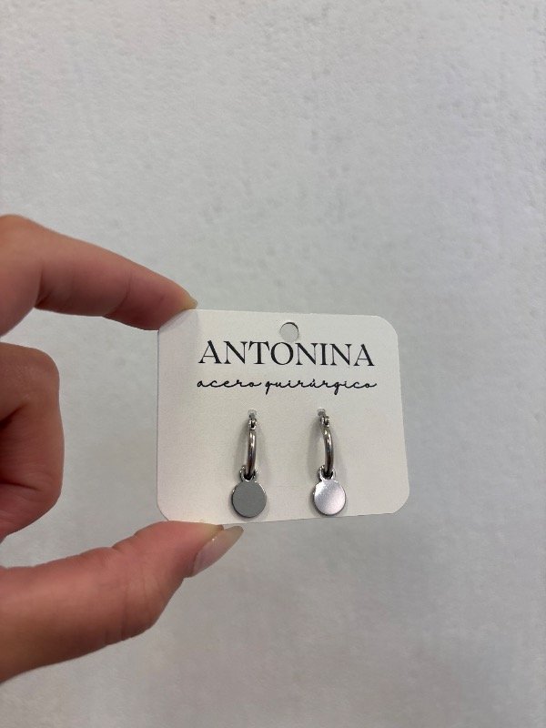 Producto - ARGOLLITAS COIN COLGANTE SILVER (Par)