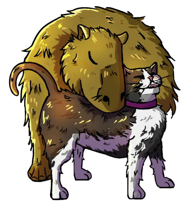 Producto - Sticker carpincho/Capybara con gatito