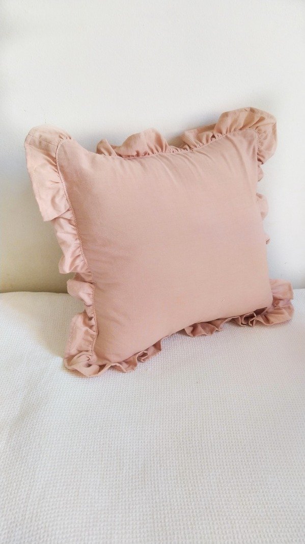 Producto - Funda para almohadón con volados, rosa