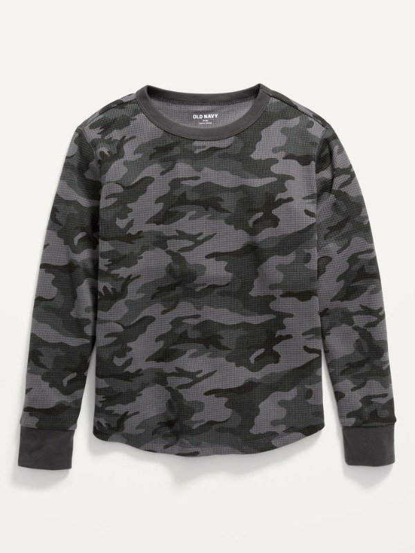 Producto - Remera / Bucito Liviano Termal Old Navy Camuflado Gris
