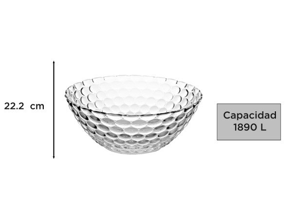 Producto - ENSALADERA VIDRIO BURBUJAS 1890MML B600