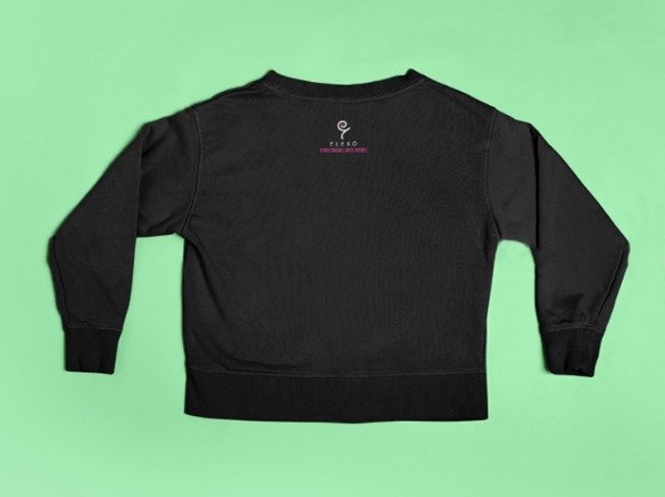 Producto - Buzo Cuello REDONDO Boxy Fit NEGRO