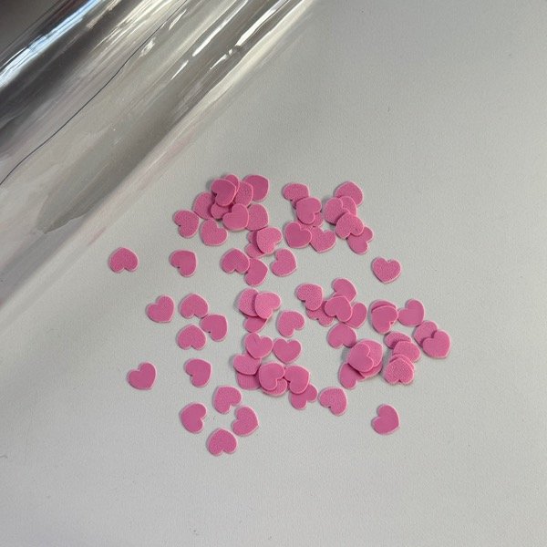Producto - Confeti corazón rosa 100u