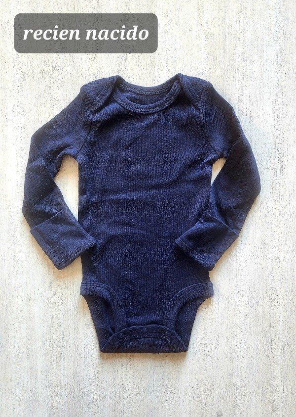 Body manga larga carters RN azul