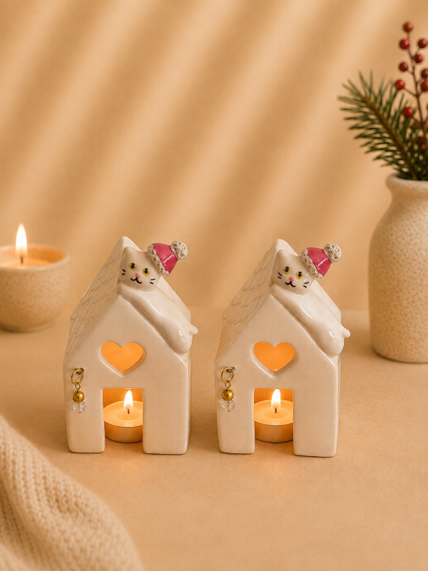 Producto - Luminaria gatito navideño