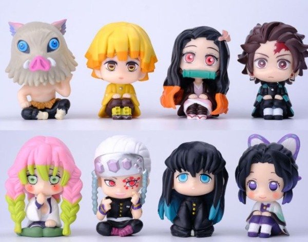 Producto - Demon Slayer - Set x8 Sentados - Precio Por Unidad