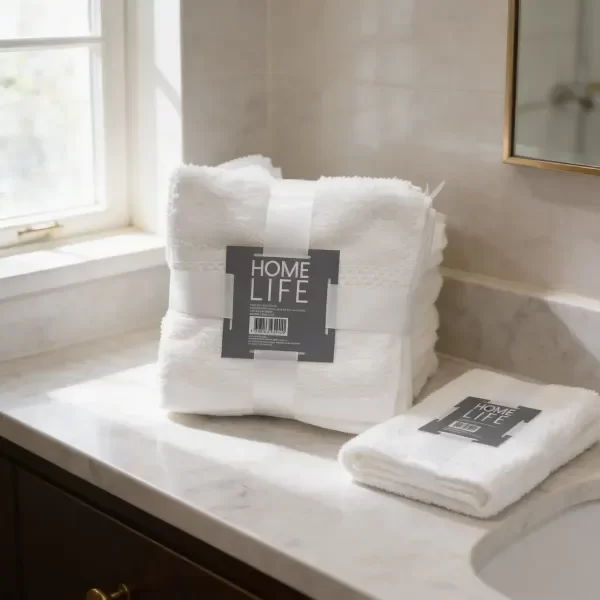 Producto - Set De Toalla Visita 35x35 Cm X4 Unidades Gruesa 550 Gsm. Blanco