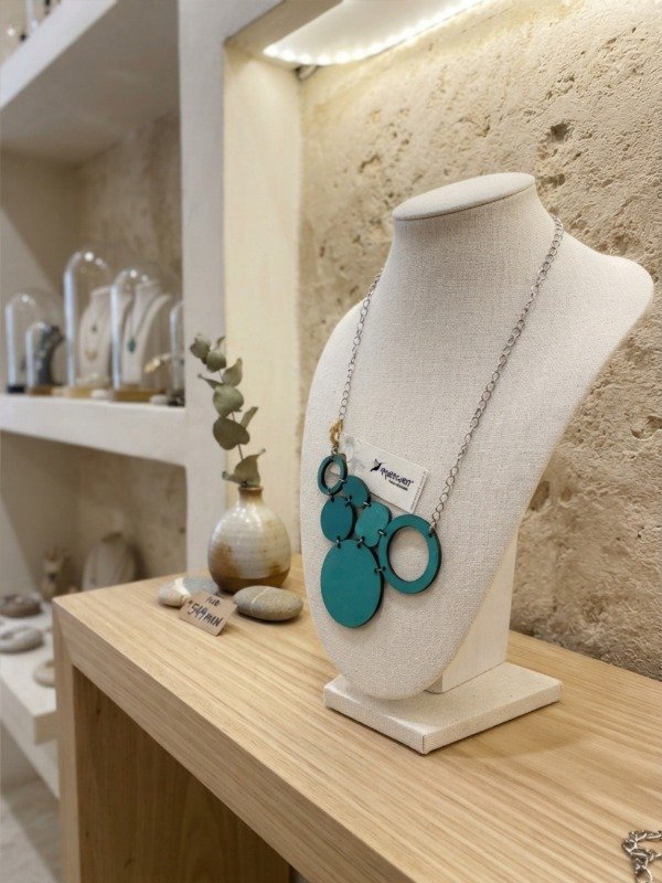 Producto - Collar Círculos / Verde Aqua - 1