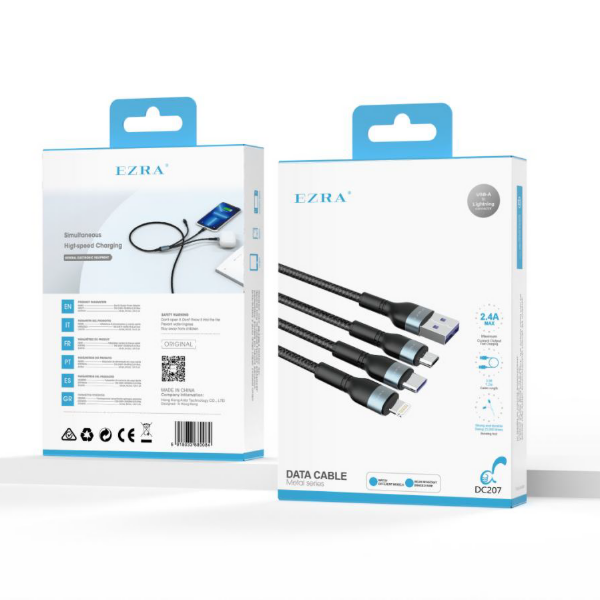 Producto - Cable Ezra 4en1 de 2.4A - IOS, Micro,TPC DC207.