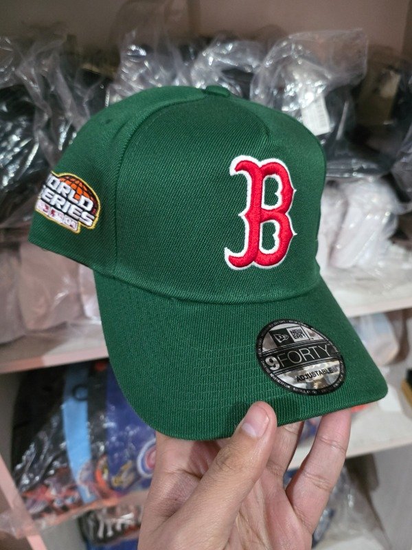 Boston red sox green world series 04 new era 9forty adjustable a-frame rojo