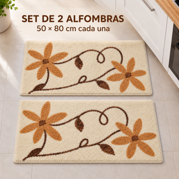 Producto - SET DE 2 ALFOMBRAS PIE DE CAMA GRUESAS 50X80CM ART DECO - 13