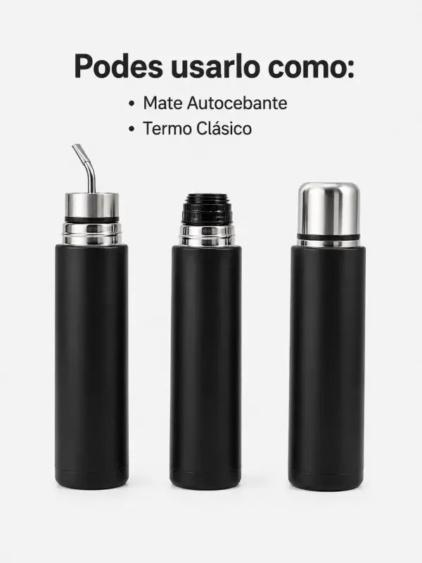 Producto - Mate Autocebante de Acero 750 ml 2 en 1 - 3