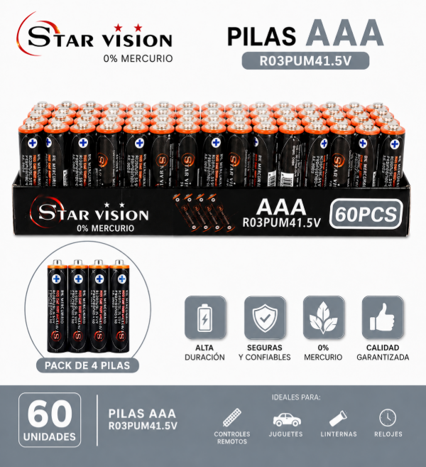 Producto - Pilas AAA x 60unidades