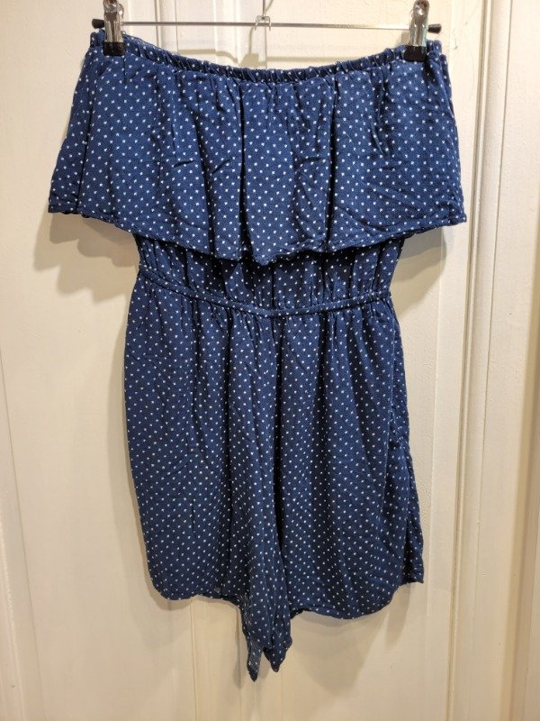 Producto - Mono JOHN L COOK azul strapless Talle S/M - PRECIO: 64X