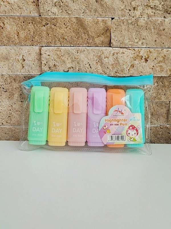 Producto - Resaltadores x 6 con estuche