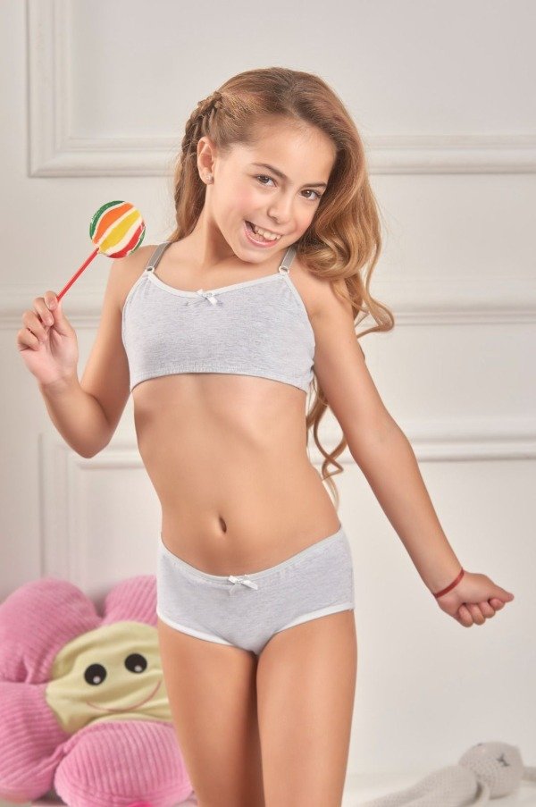 Producto - Art 5255 Conjunto de Algodón de Niña Top y Bombacha