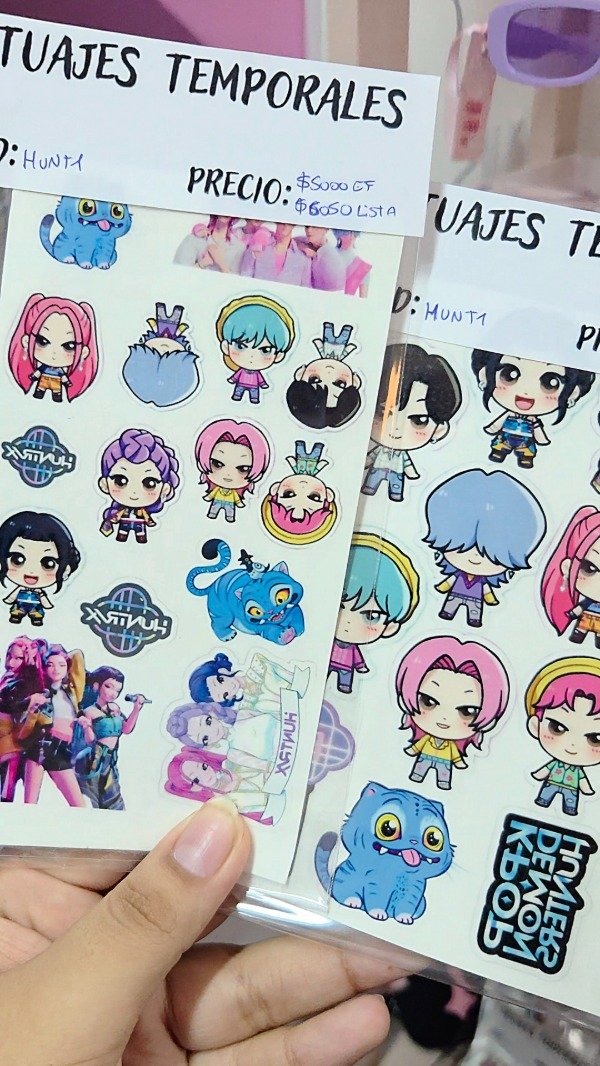 Producto - Tatuajes temporales Demon Hunters