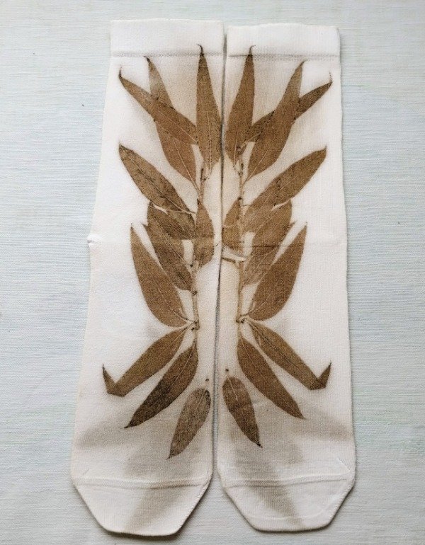 Producto - Medias largas - Estampa Eucalipto