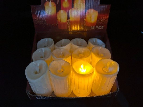 Producto - YJ0648 5,9cm Vela Decorativa Led Artificial Calida 12U