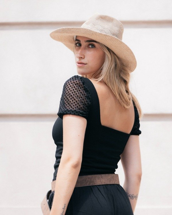 Producto - TOP MANGA TUL - 2 VARIANTES