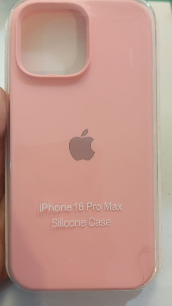 Producto - Funda Silicone Case Rosa Logo para iPhone 16 Pro Max