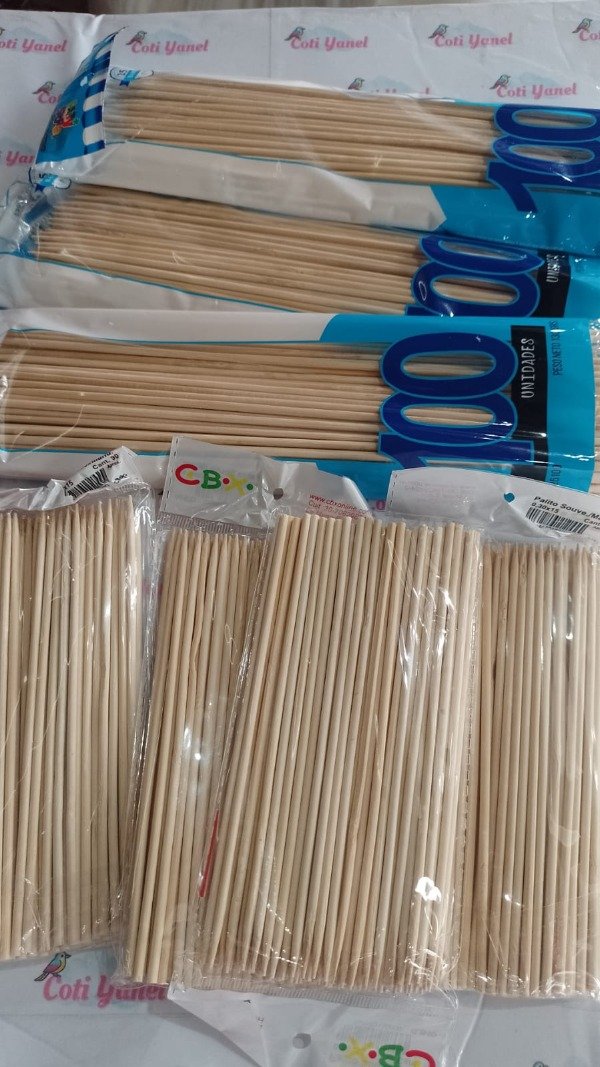 Producto - Palitos brochette LARGOS 25cm - PAQUETE X100