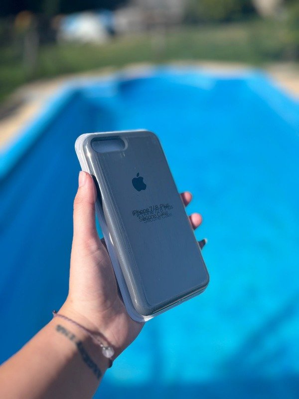 Producto - Iph 7 plus / 8 plus silicona case gris oscuro