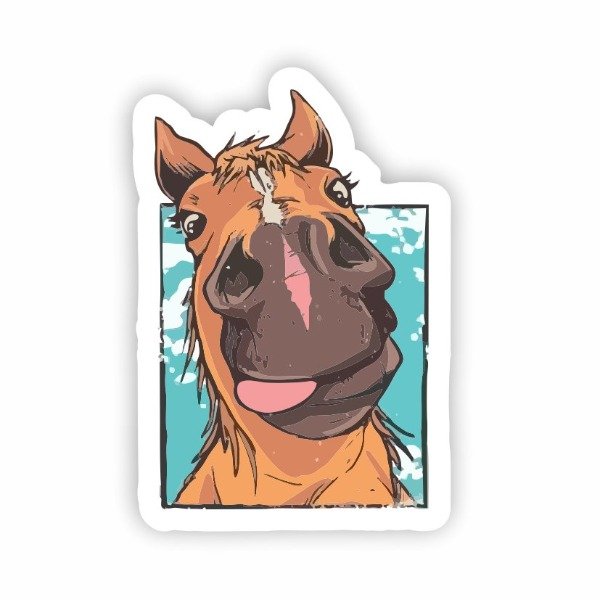 Producto - ST00005 Caballo sacando la lengua con fondo