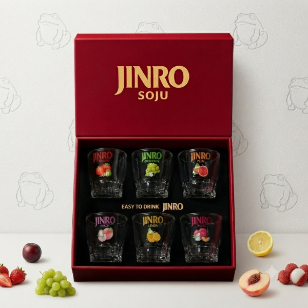 Producto - Estuche con 6 vasos soju JINRO