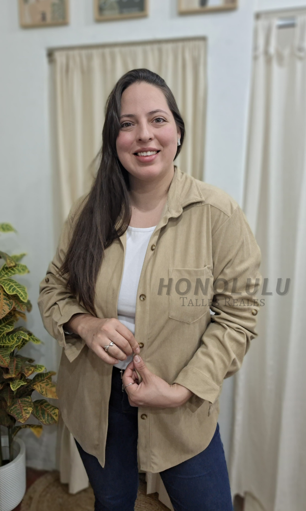 Producto - Camisaco de Corderoy Beige - 2