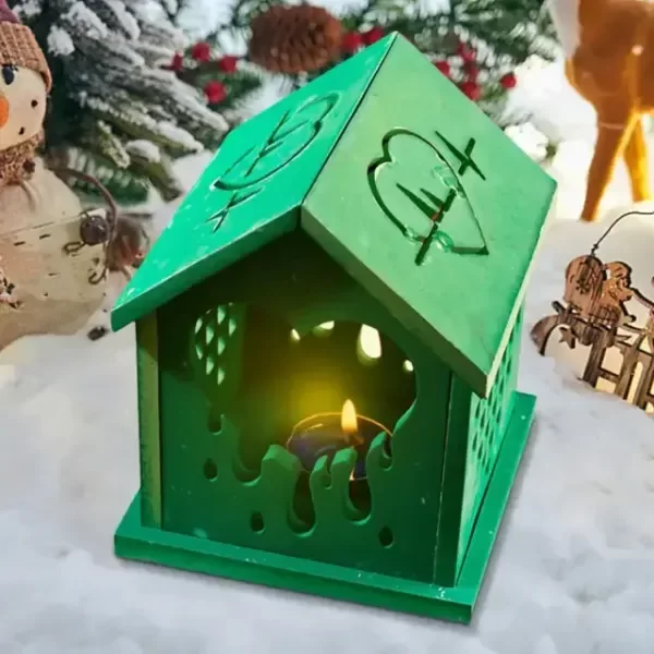 Producto - Molde silicona casa para armar portavela de noche mod corazones - 2
