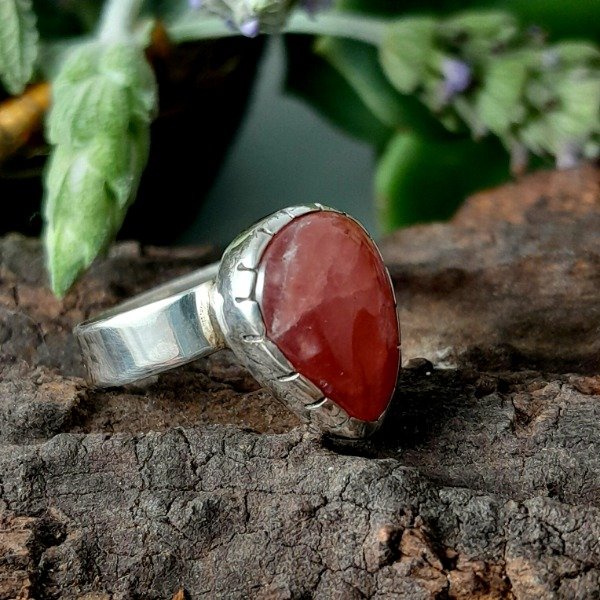Producto - Anillo de plata 925 con Rodocrosita Ortiz - 0