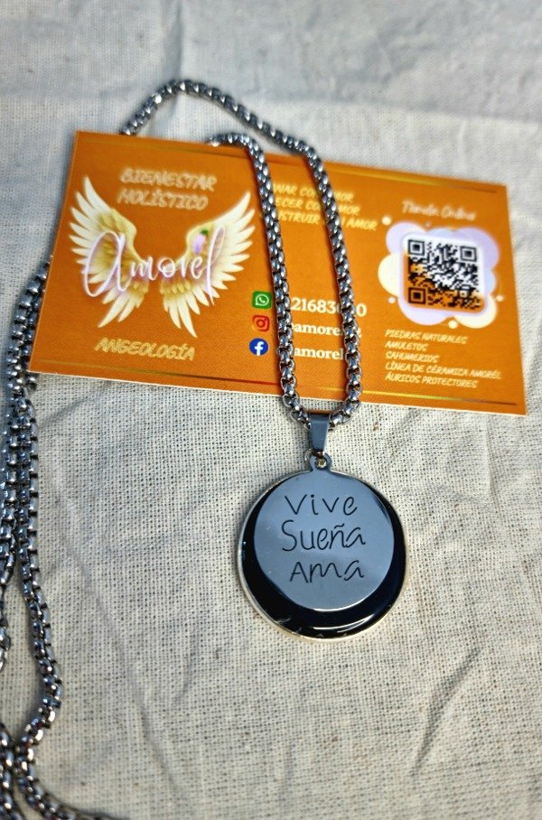 Producto - Collar Obsidiana negra con Frase