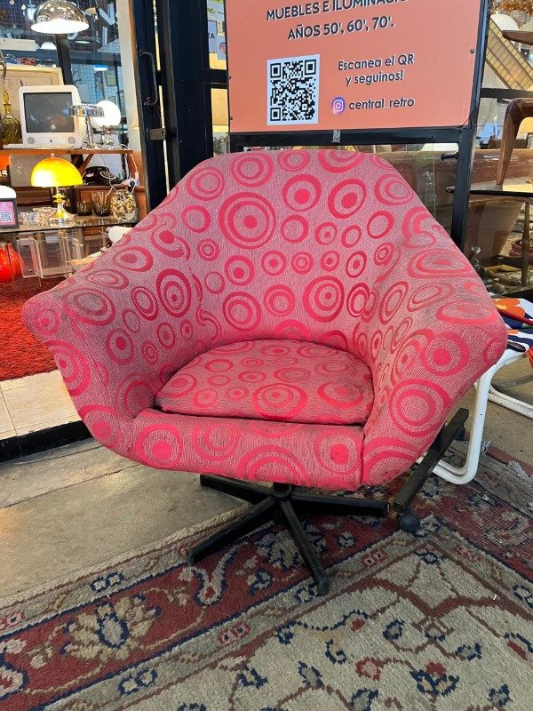 Producto - Sillon giratorio de diseño retro vintage