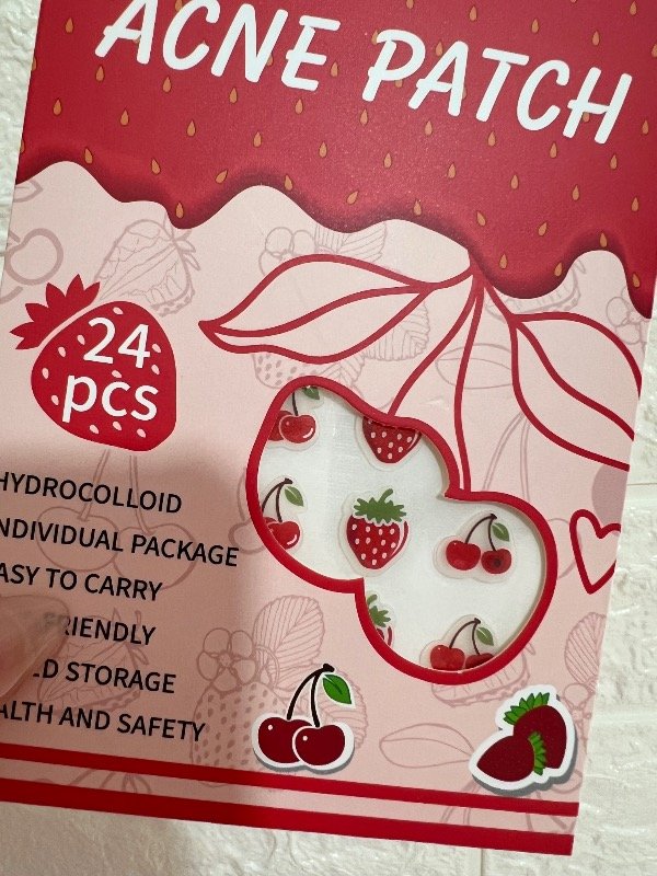 Producto - Parches para Acné Hidrocoloides x24 Unidades - Diseño Frutillas (Ds.Flower) - 1