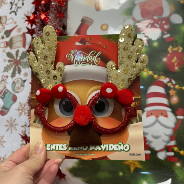 Producto - ANTEOJOS RENO NAVIDEÑO DE LENTEJUELAS