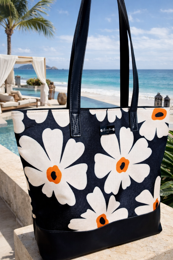 Producto - Bolso Playero Flores Grandes