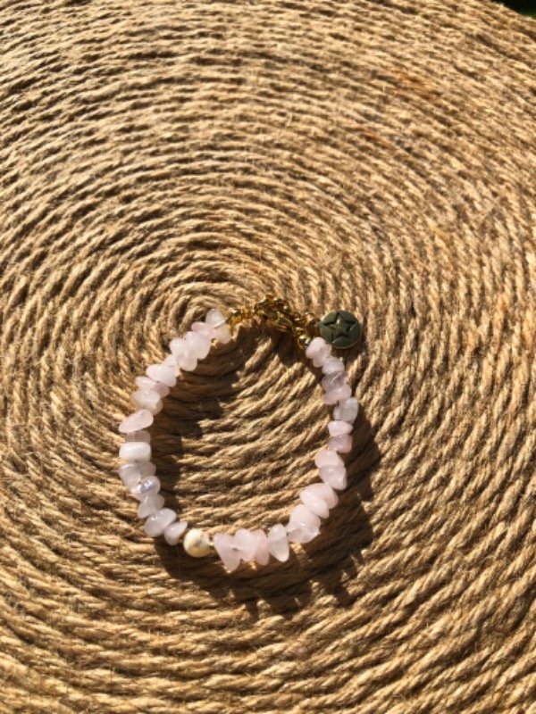 Producto - Pulsera de piedra Cuarzo rosa