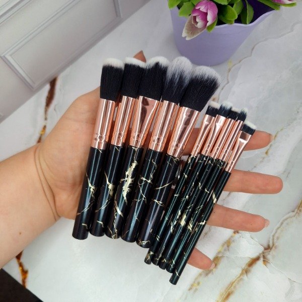 Producto - Set de brochas mango efecto marmol - 0