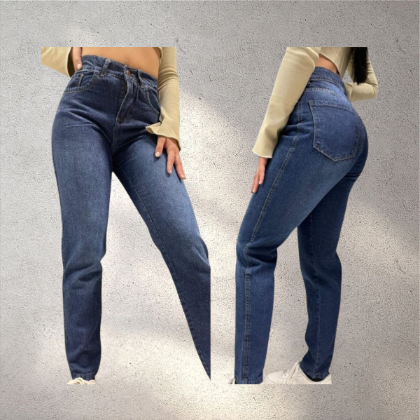 Producto - Jean mom fit azul