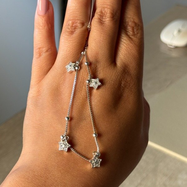 Producto - PULSERA -PLATA 925- ABUNDANCIA + STAR MICROPAVE COLGANTES