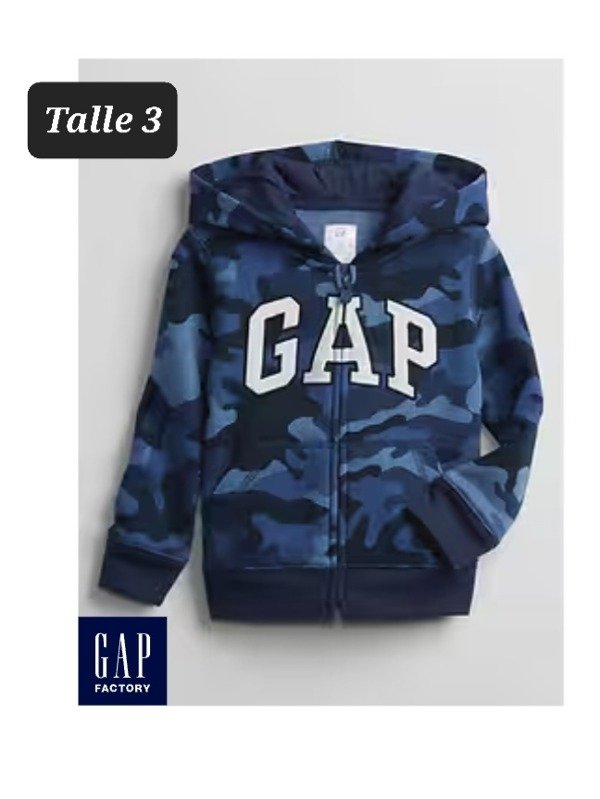 Campera con friza gap talle 3 camuflada