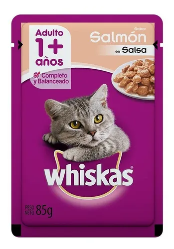 Producto - SOBRECITO DE SALMÓN PARA GATO ADULTO WHISKAS 85gr
