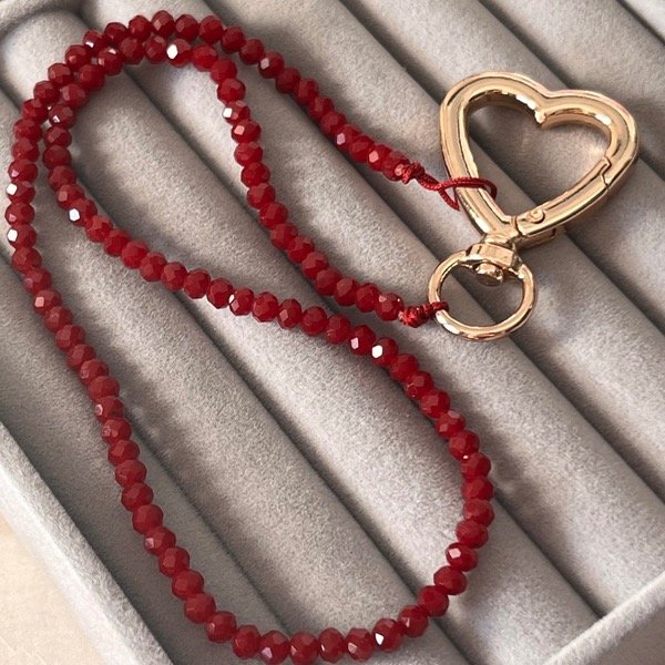Producto - Collar Mística Condesa Bordo (45cm)